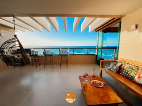 WP01H - Cobertura com Vista de CINEMA, Pé na Areia, Piscina Borda Infinita, 2 Vagas Cobertas de Garagem, Portaria 24 hs